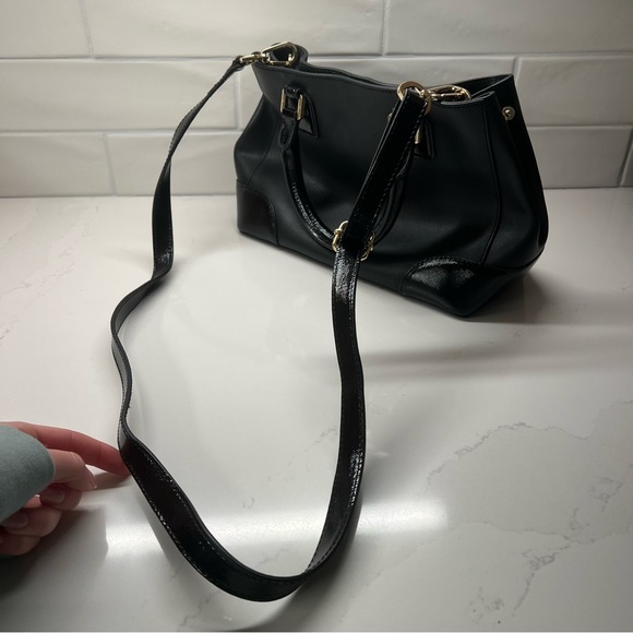 Tory Burch Purse with Detachable Shoulder Strap - Black and Gold Mini tote - Picture 6 of 10